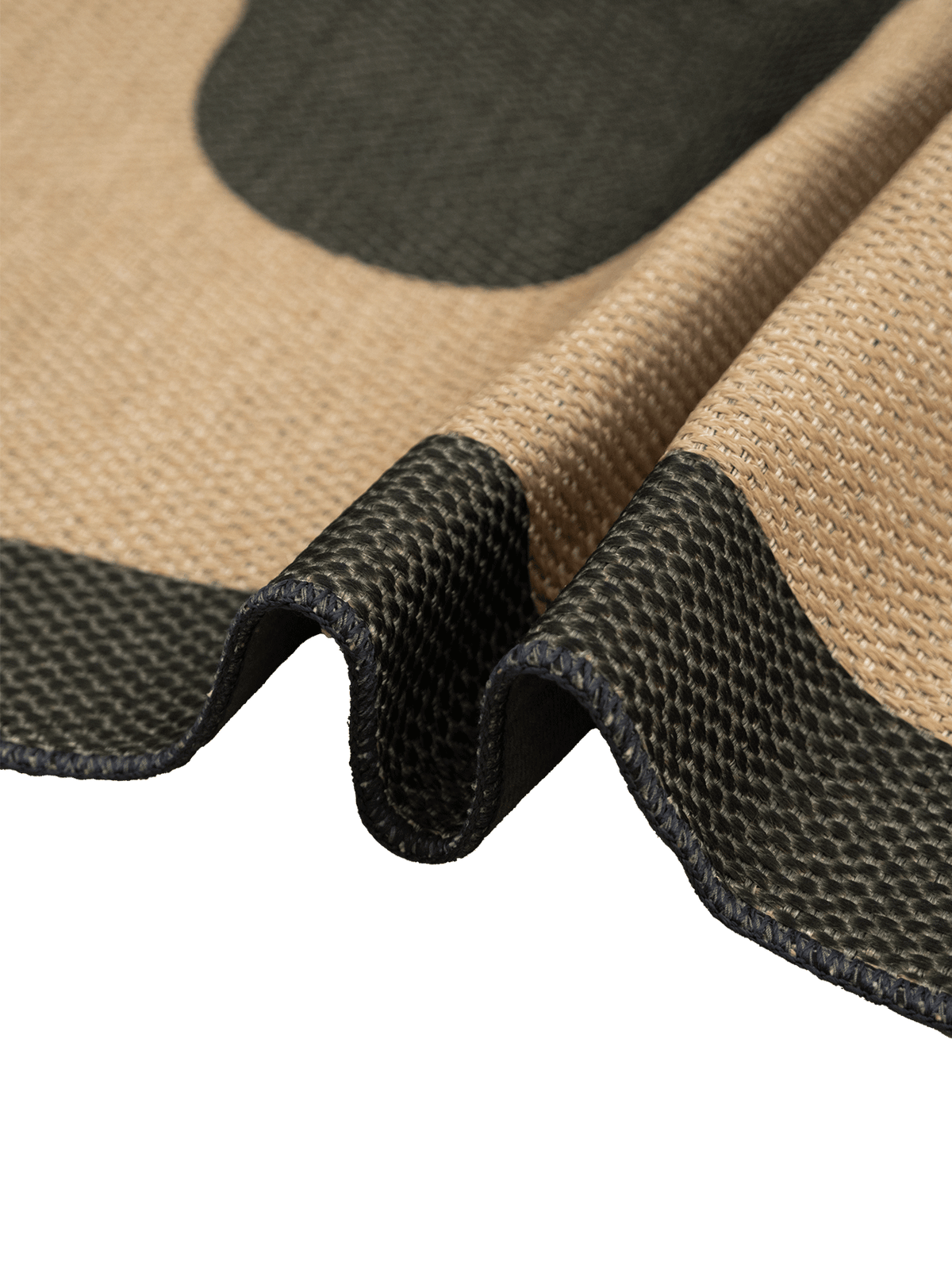 Aligned Black New Jute Rug