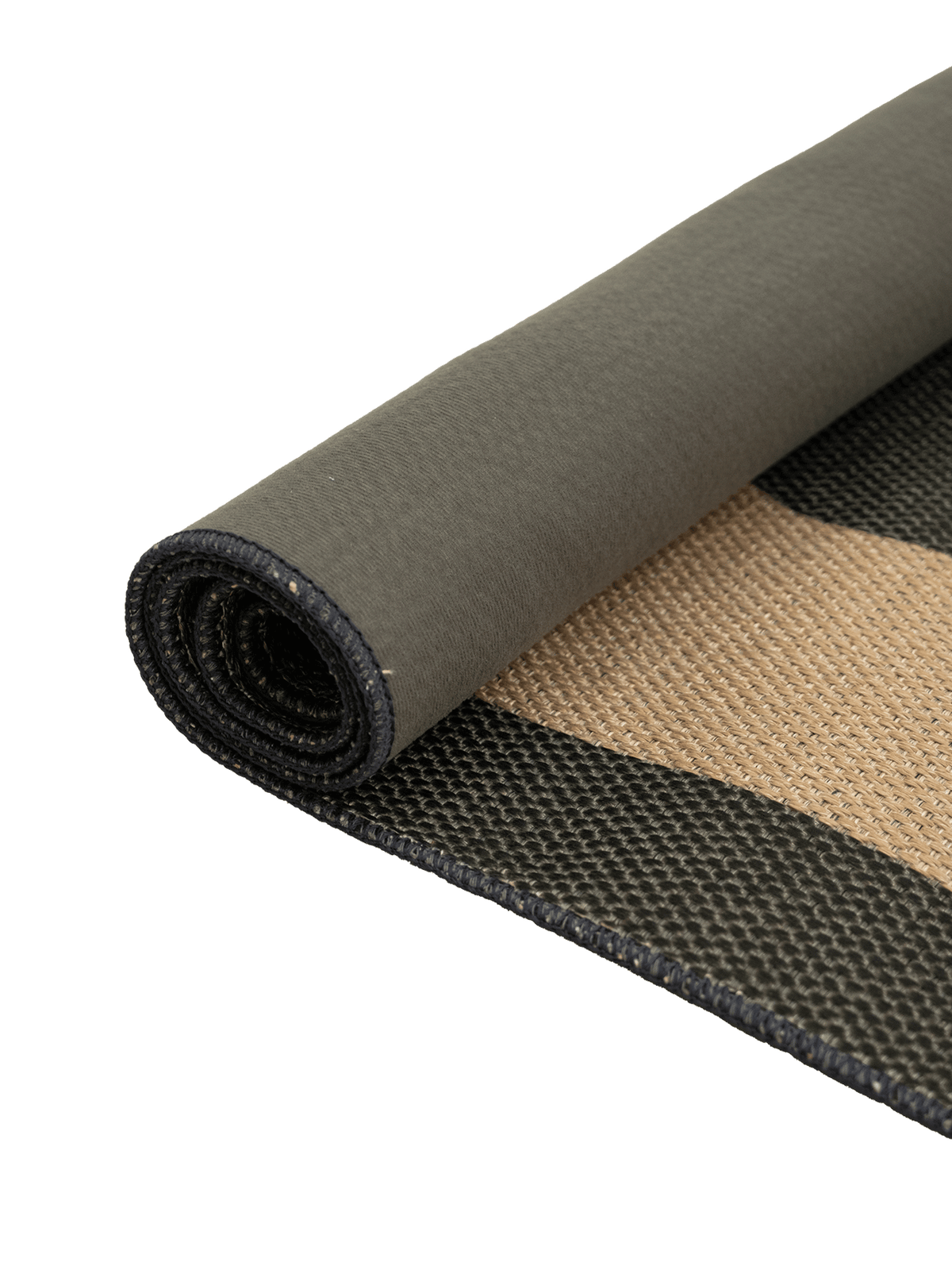 Aligned Black New Jute Rug