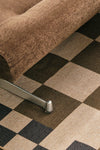 Checkered Taupe New Jute Rug