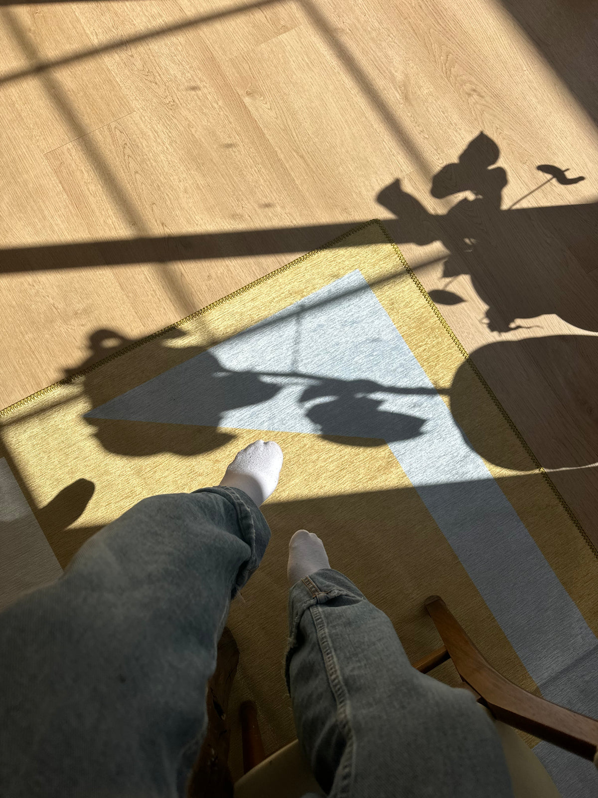 Combination Mustard Chenille Rug