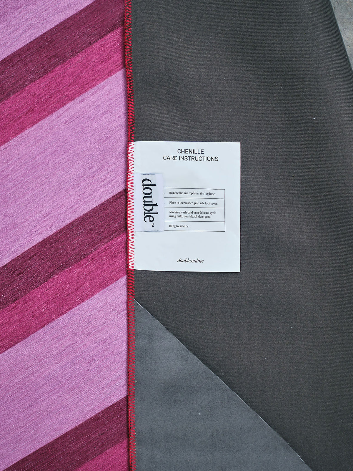 Carrel Dark Pink Chenille Rug