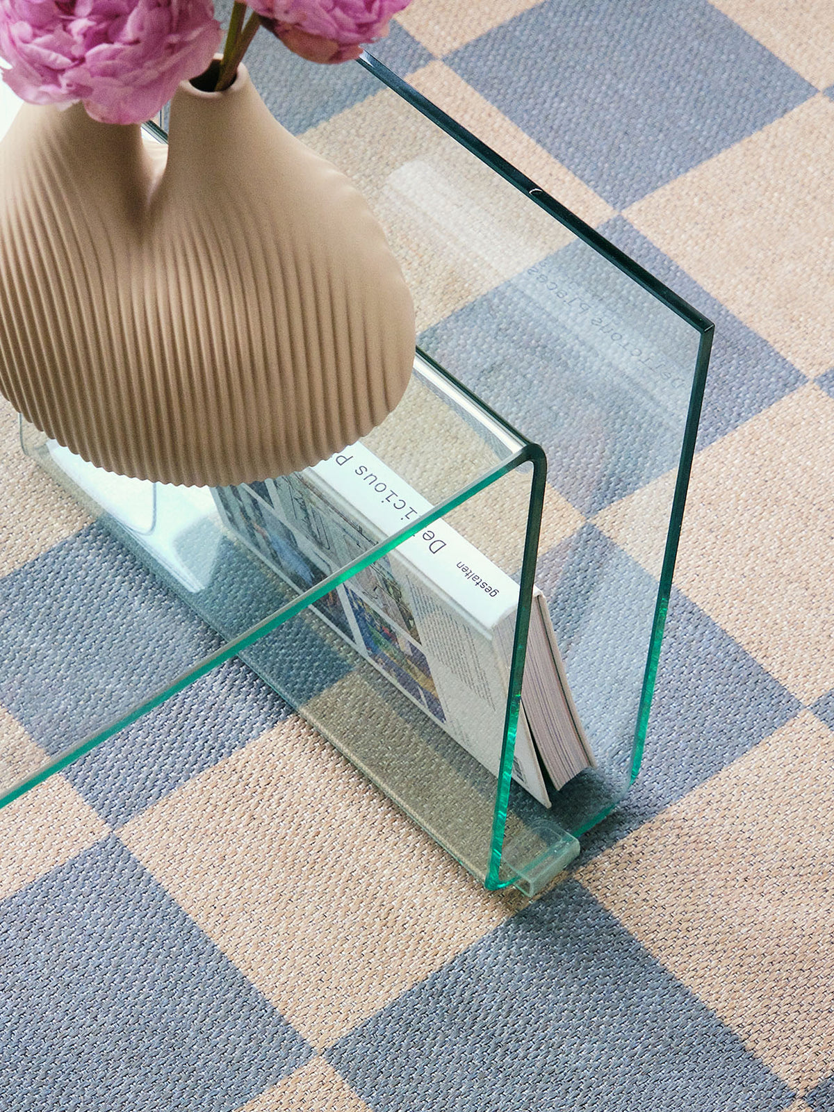 Checkered Brown New Jute Rug