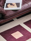 Square Red Chenille Rug