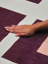 Square Red Chenille Rug