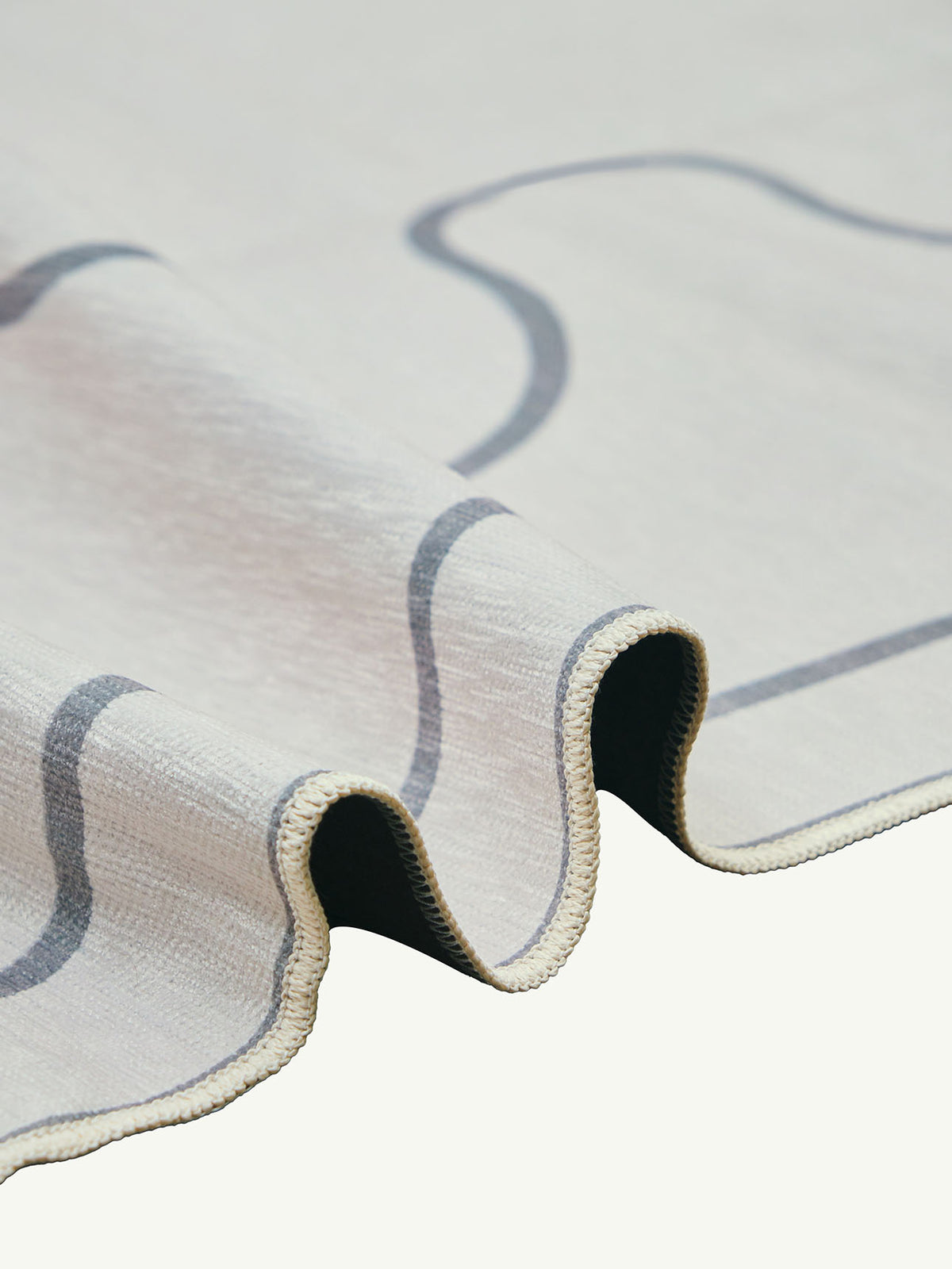 Aligned Bone Chenille Rug