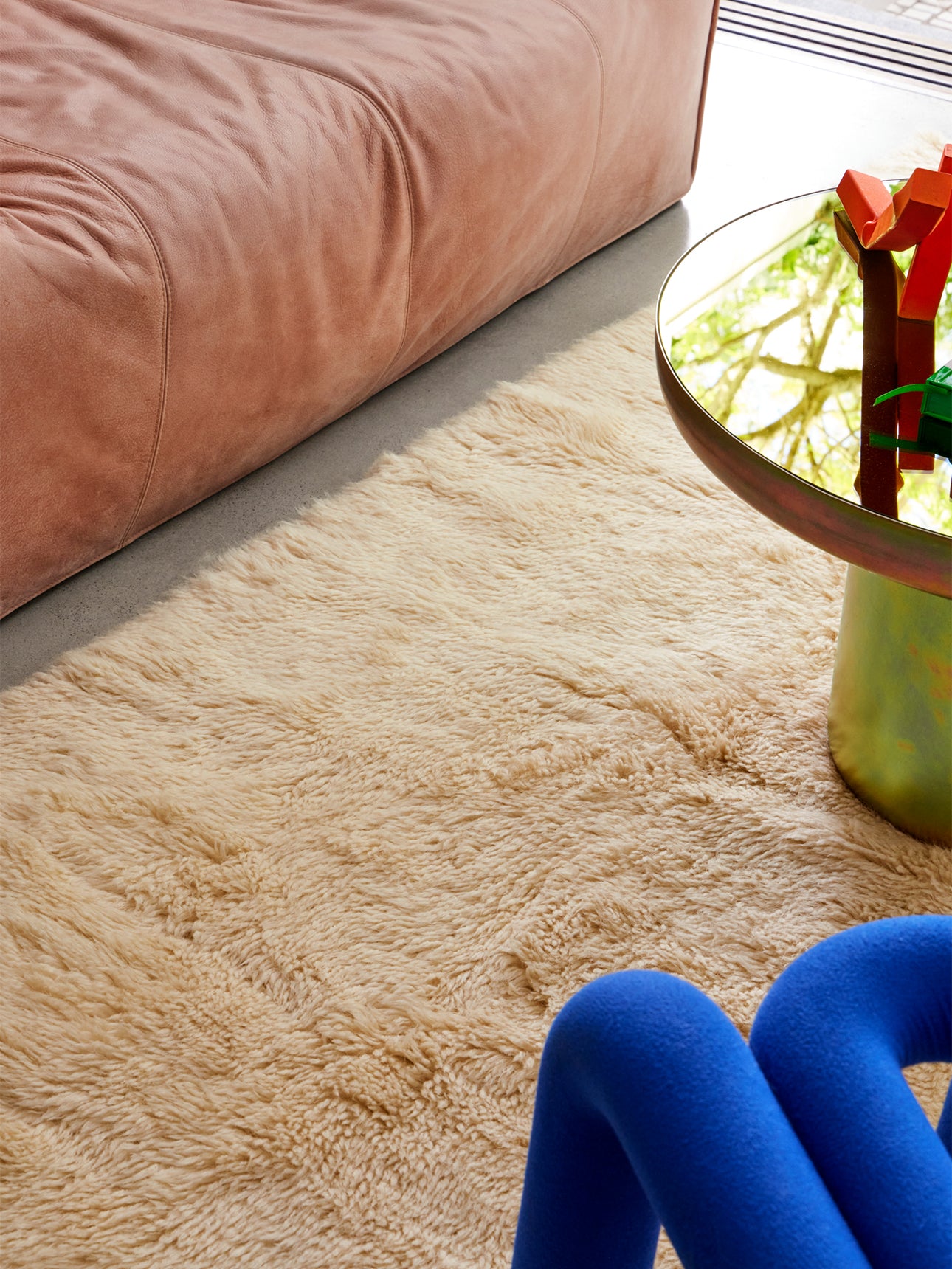 Mackenzie Cream Washable Wool Sheepskin Shaped Rug