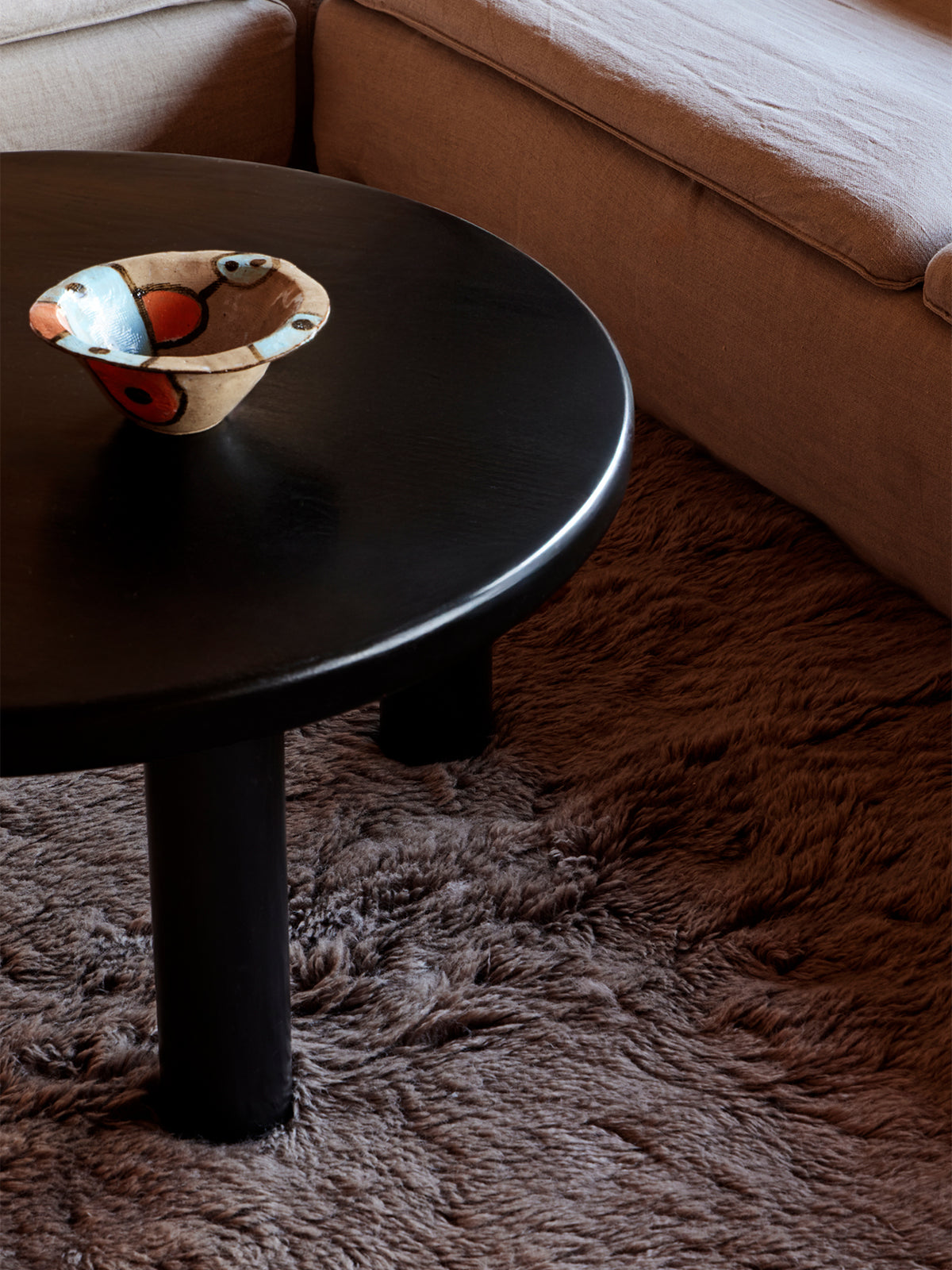 Mackenzie Mocha Washable Wool Sheepskin Shaped Rug