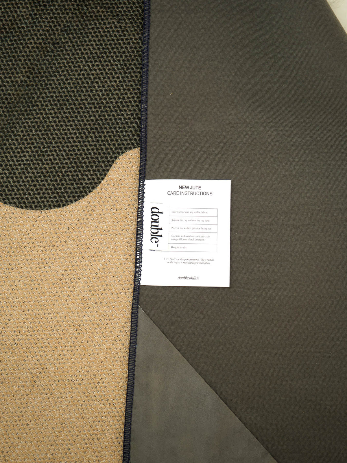 Aligned Black New Jute Rug