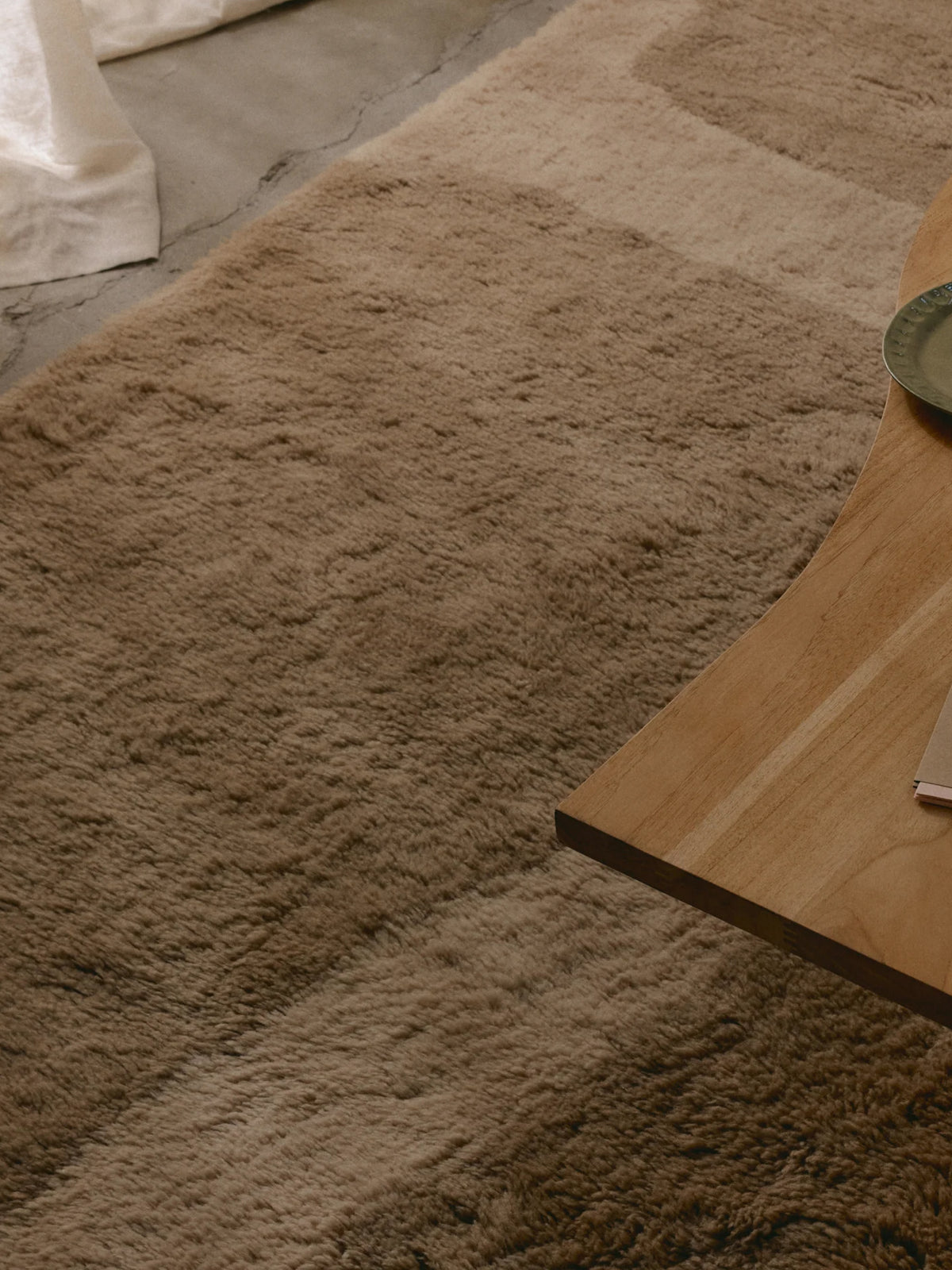 Awa Taupe New Zealand Washable Wool Rug