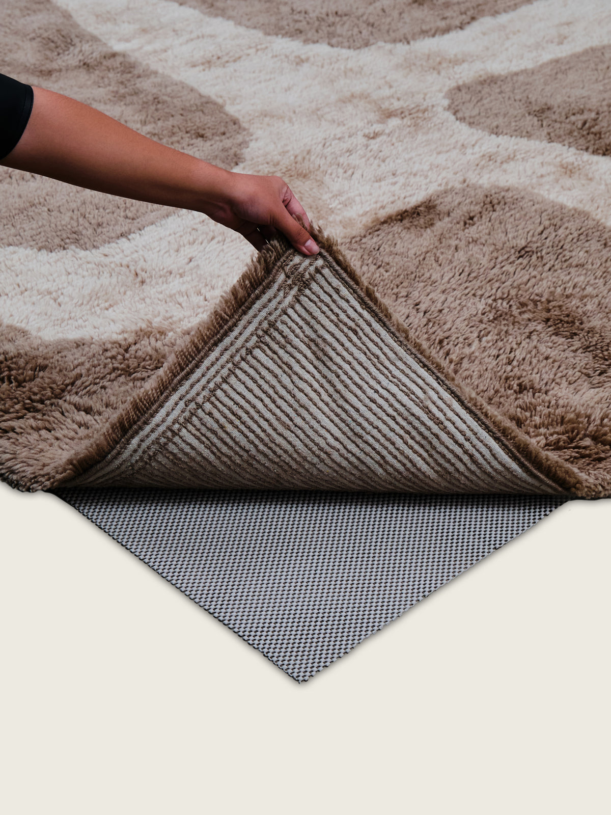 Awa Taupe New Zealand Washable Wool Rug
