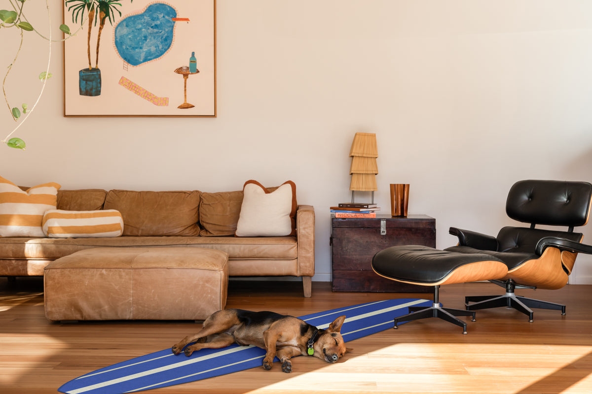 Bondi Blue Chenille Rug