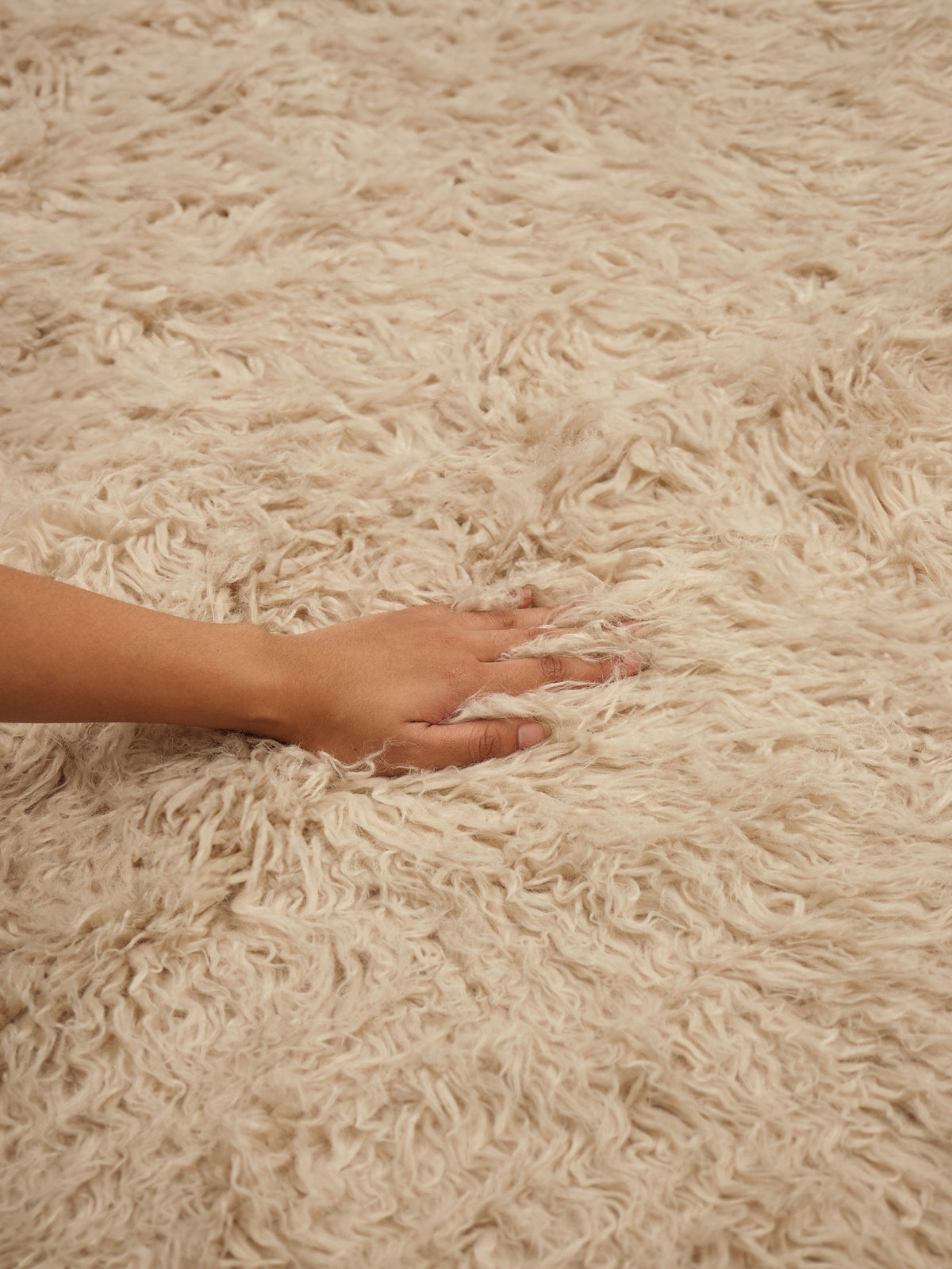 Haven Bone Vegan Flokati Shag Rug