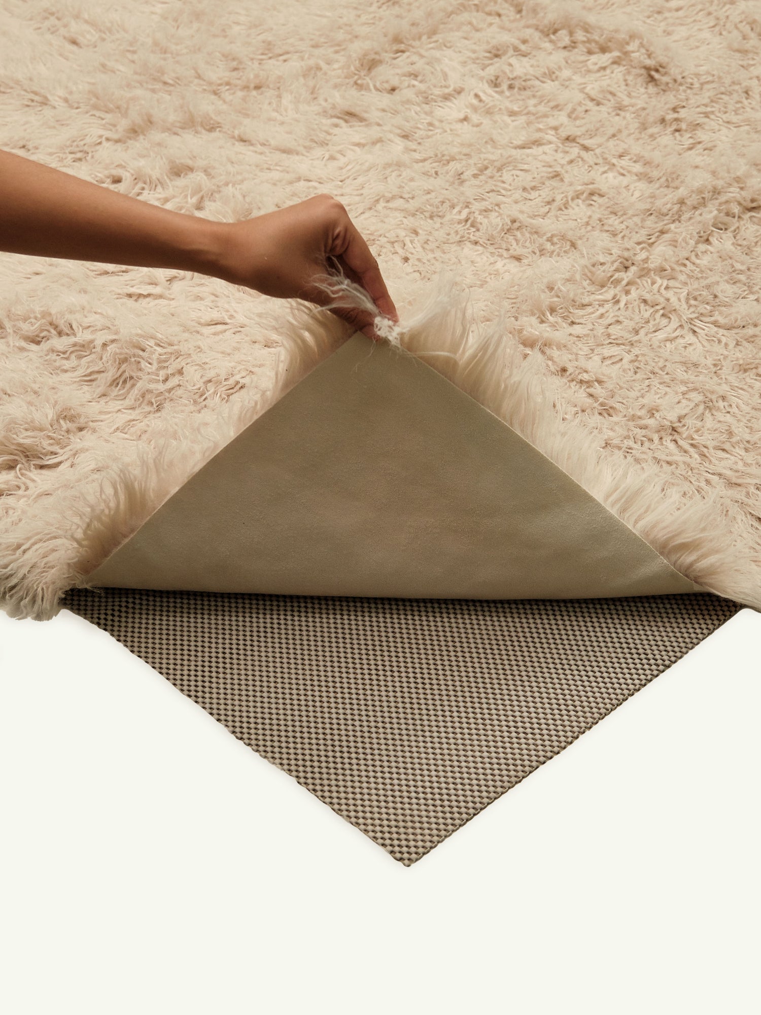 Haven Bone Vegan Flokati Shag Rug