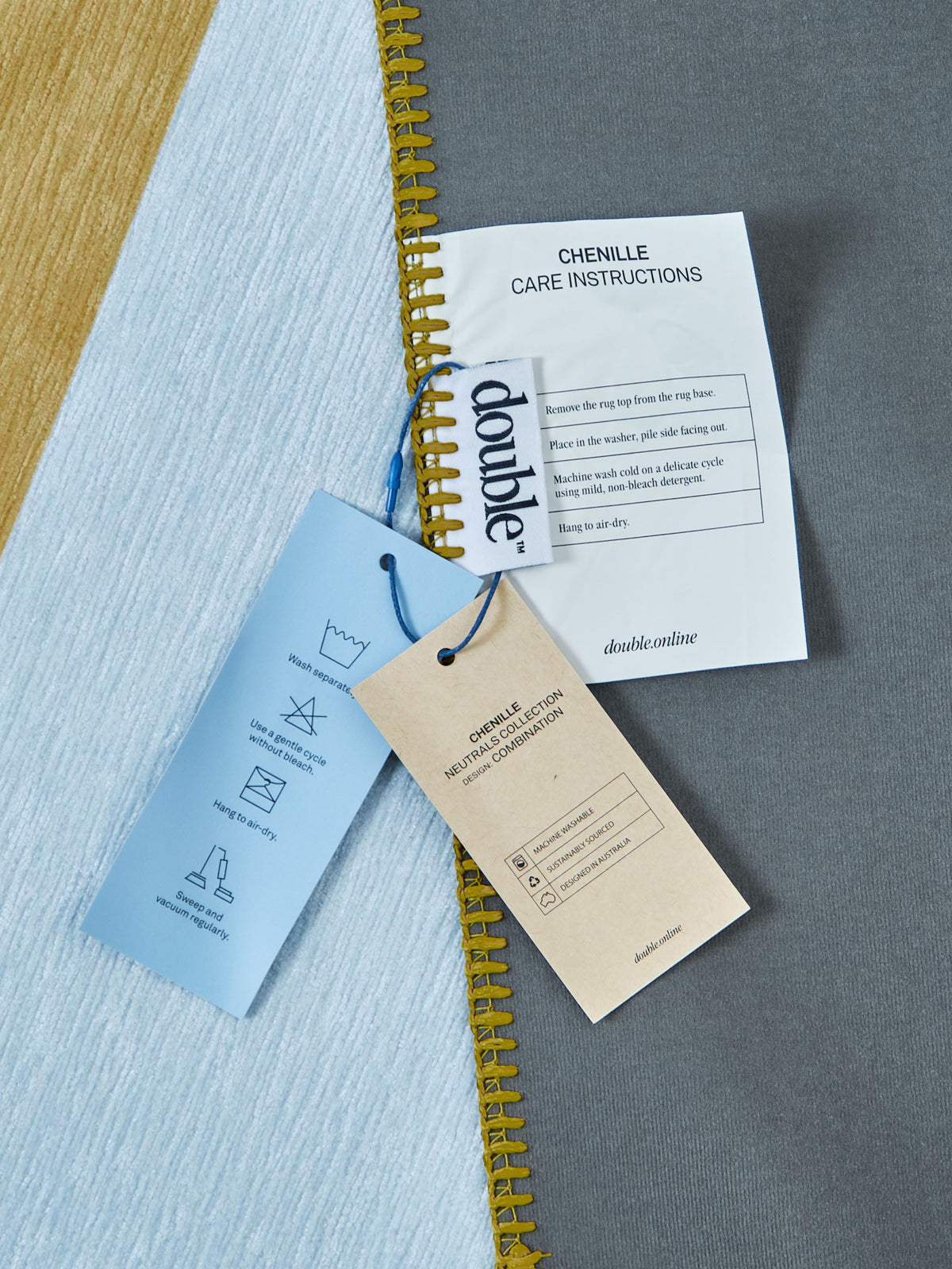 Combination Mustard Chenille Rug