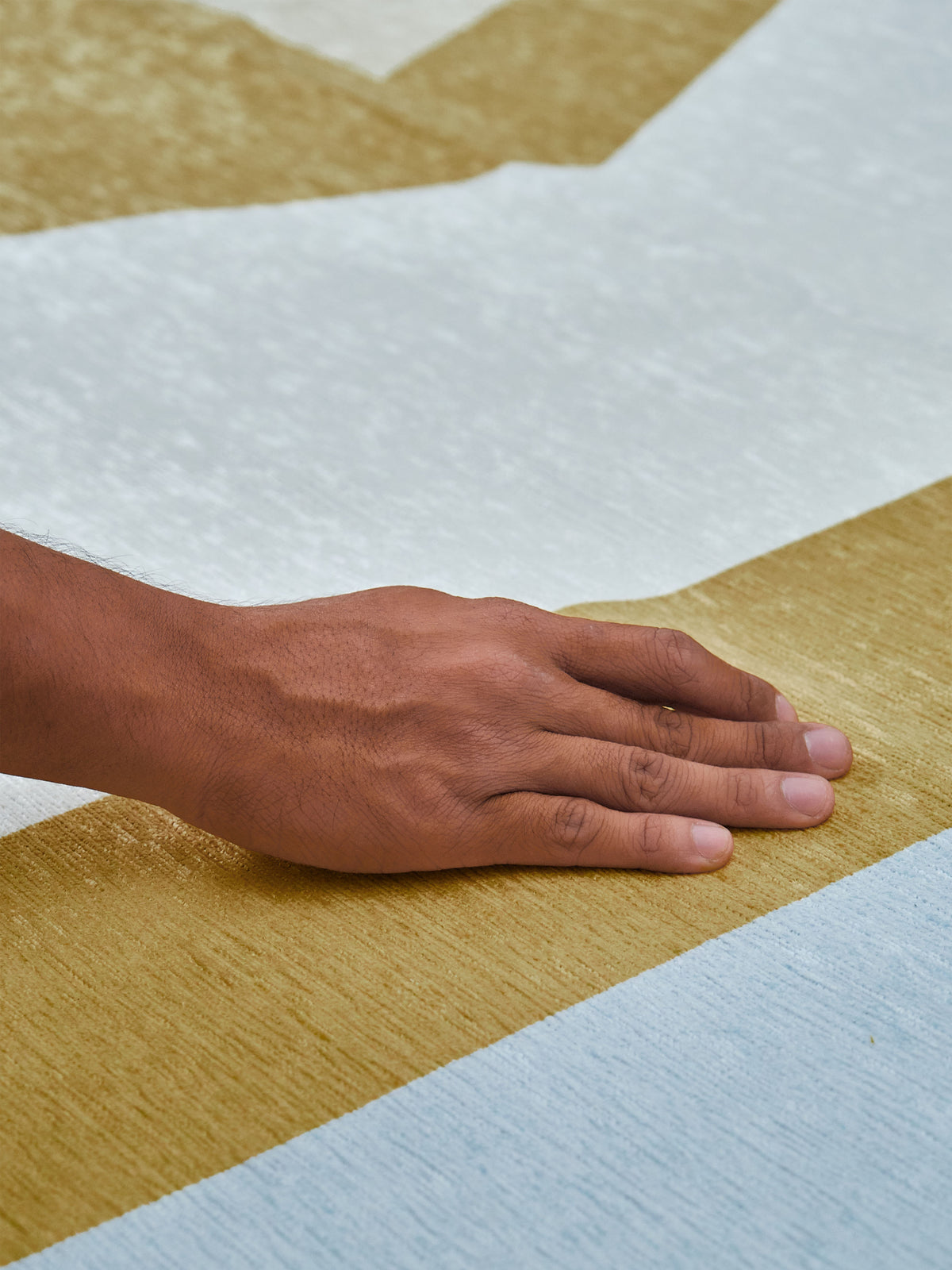 Combination Mustard Chenille Rug