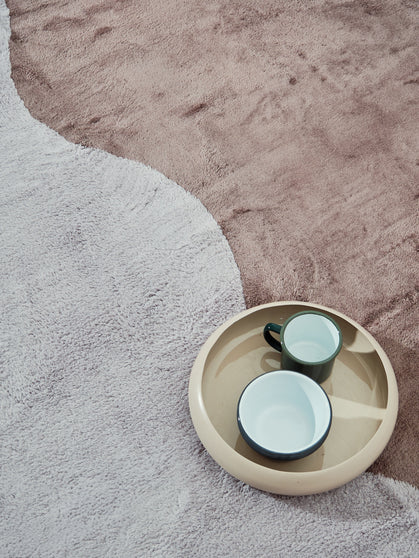 Tide mauve cotton feel rug
