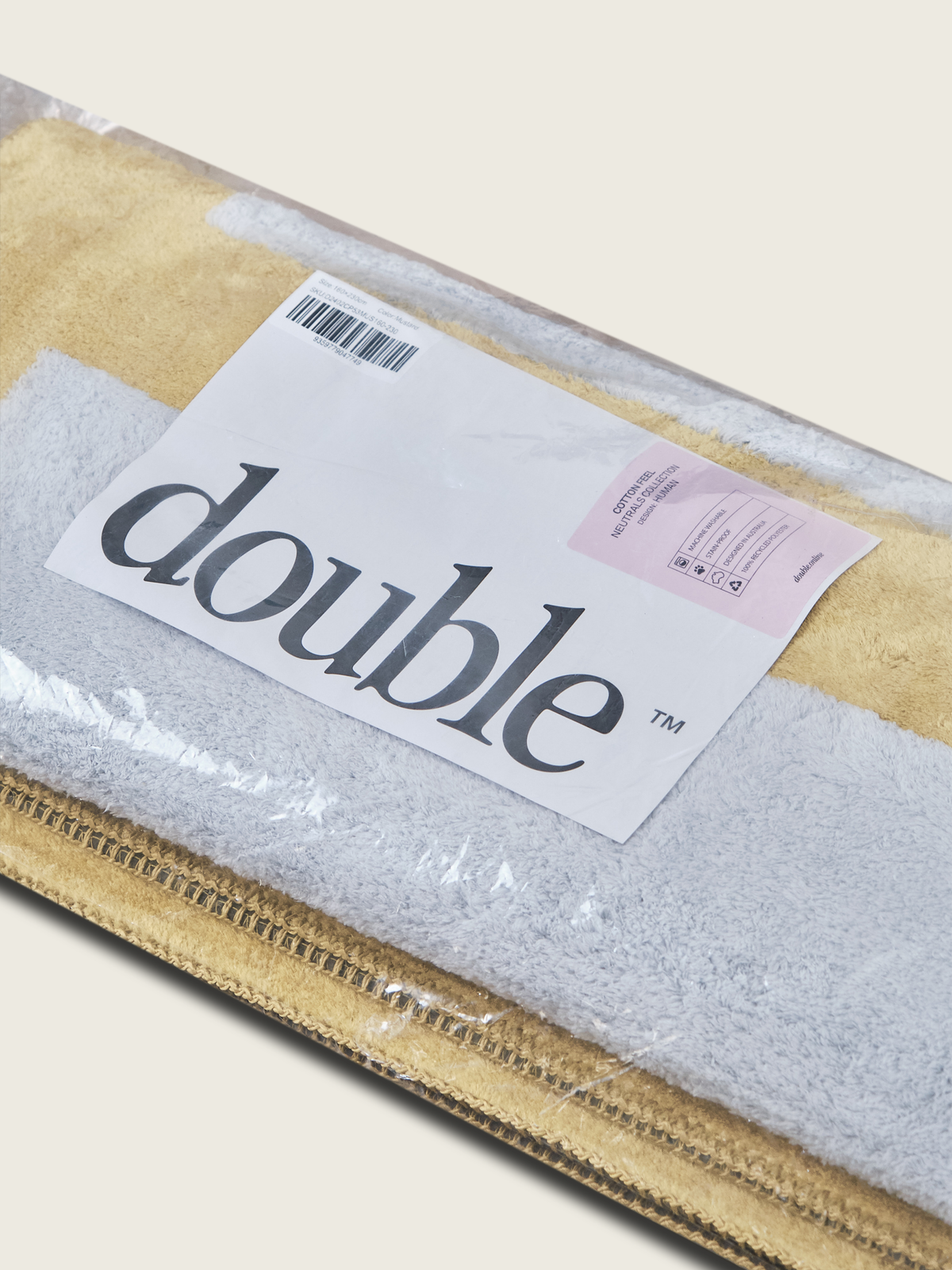 Combination Mustard Cotton Feel Rug