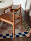 Checkered Pale Pink New Jute Rug