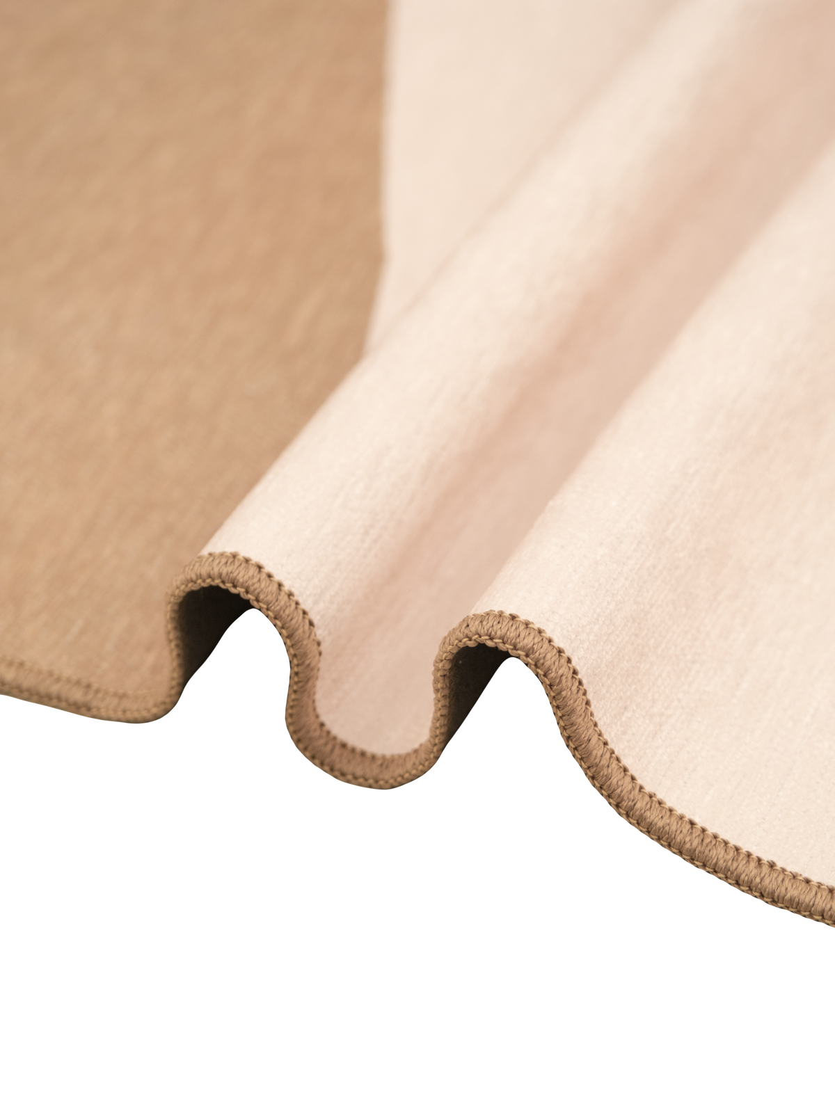 Configured Brown Chenille Rug