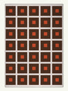 Square Orange Chenille Rug