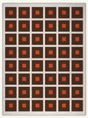 Square Orange Chenille Rug