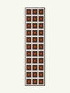Square Orange Chenille Rug