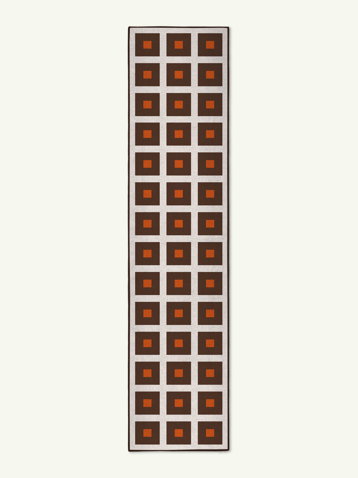 Square Orange Chenille Rug