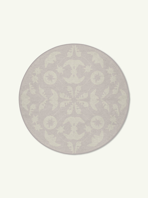 Distant bone chenille rug