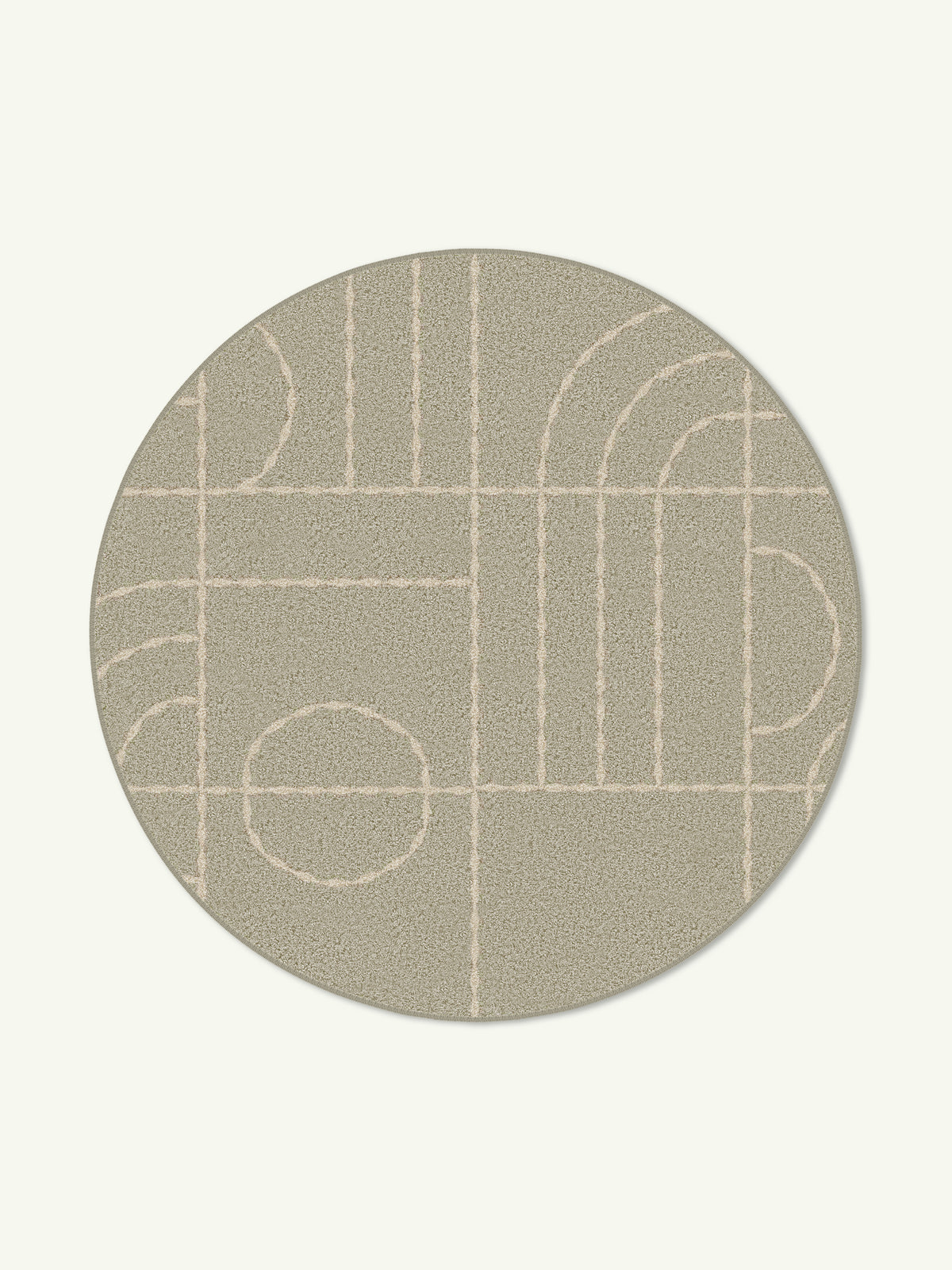 Clock Cream Cotton Feel Rug