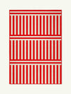 Plinth Red Chenille Rug