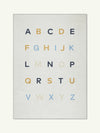 Alphabet Neutral Chenille Rug
