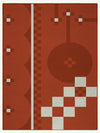 Spot Check Red Chenille Rug