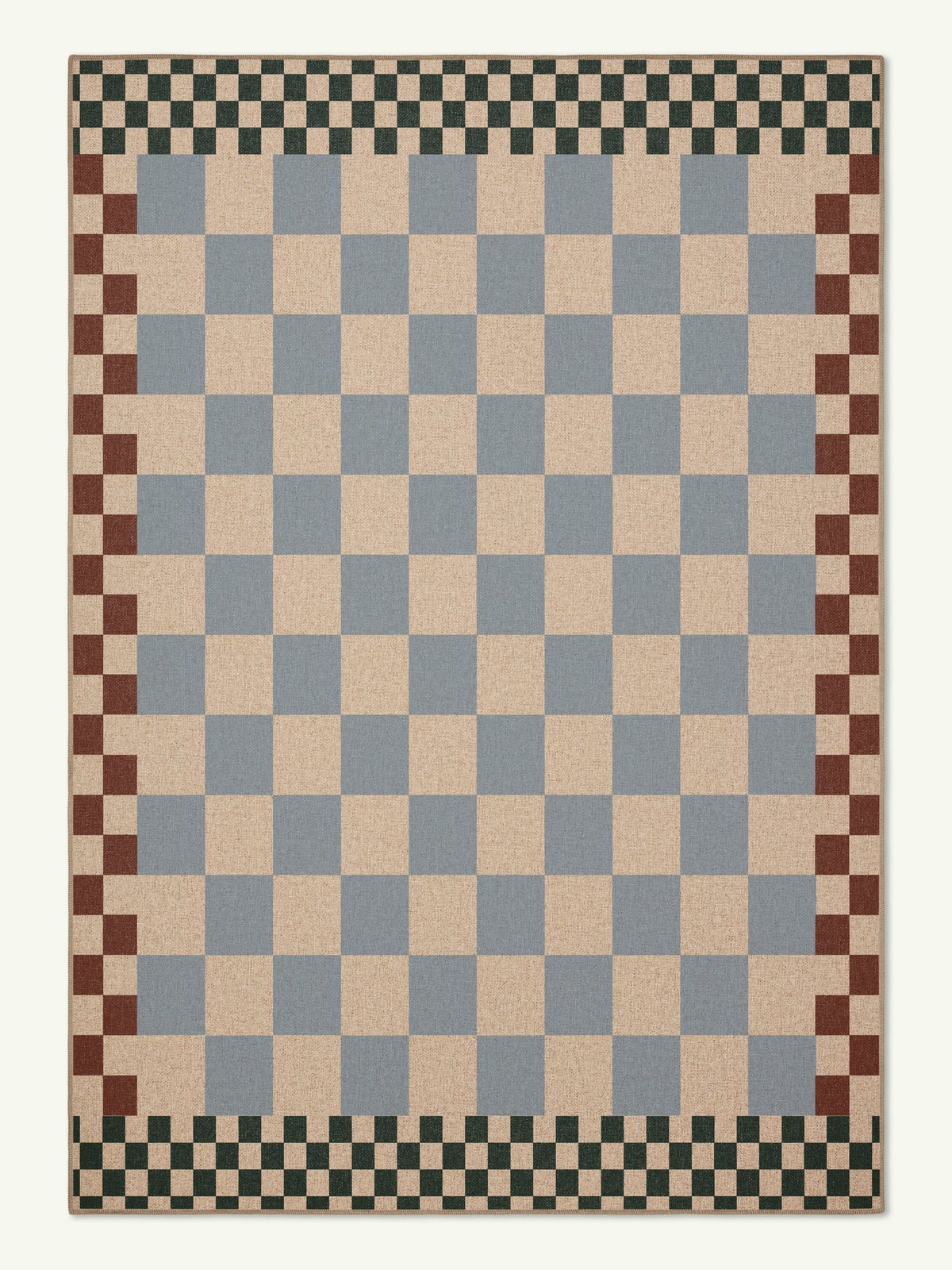 Checkered Brown New Jute Rug