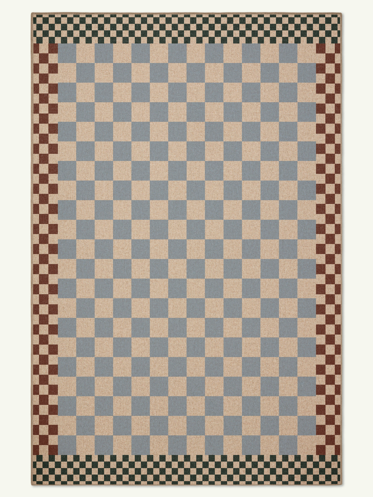 Checkered Brown New Jute Rug