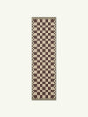 Checkered Burgundy New Jute Runner