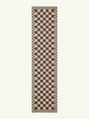 Checkered Burgundy New Jute Runner