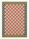 Checkered Pale Pink New Jute Rug