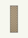 Checkered Taupe New Jute Runner