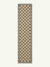 Checkered Taupe New Jute Runner