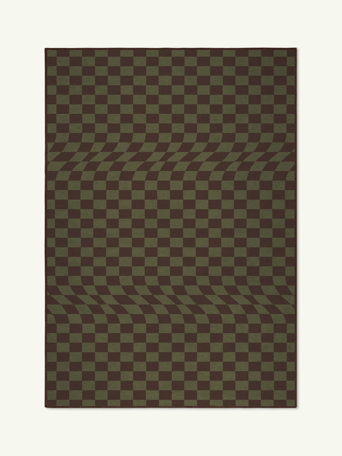 Undulation Green Chenille Rug