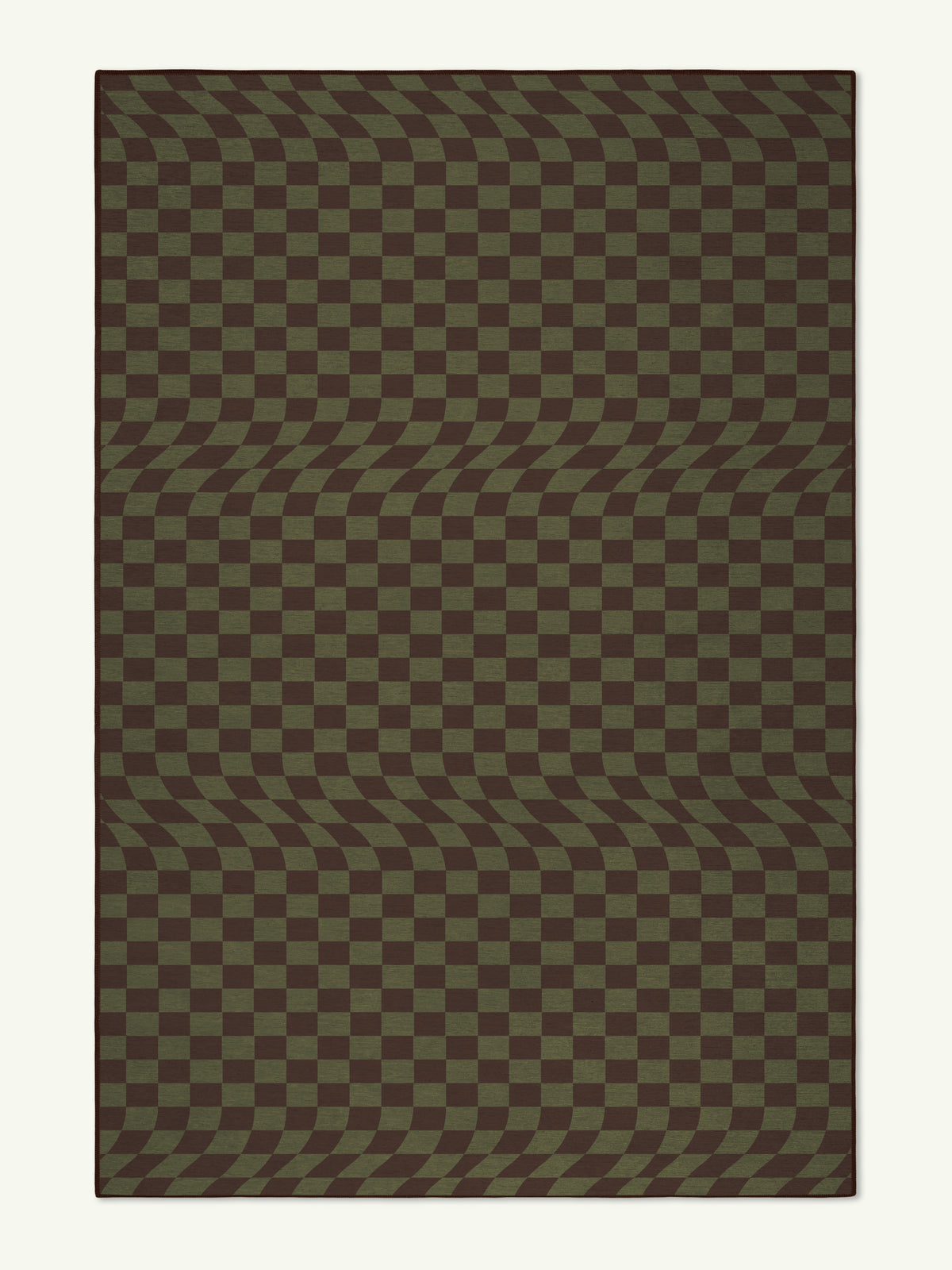 Undulation Green Chenille Rug