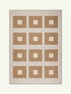 Square Beige Chenille Rug