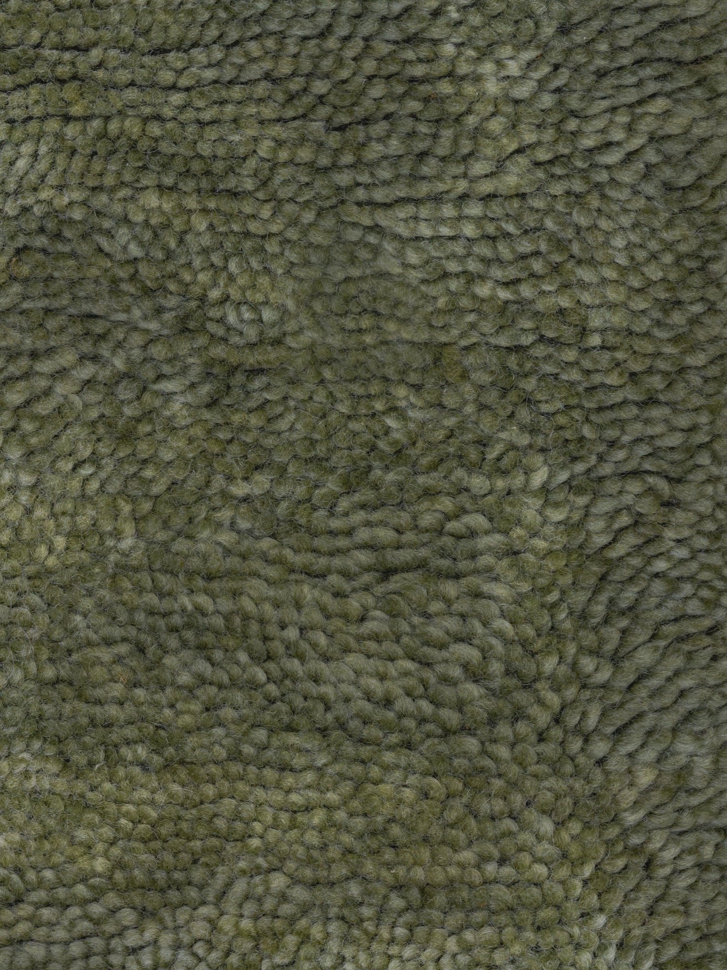 Otago Dark Olive Washable Wool Berber Rug