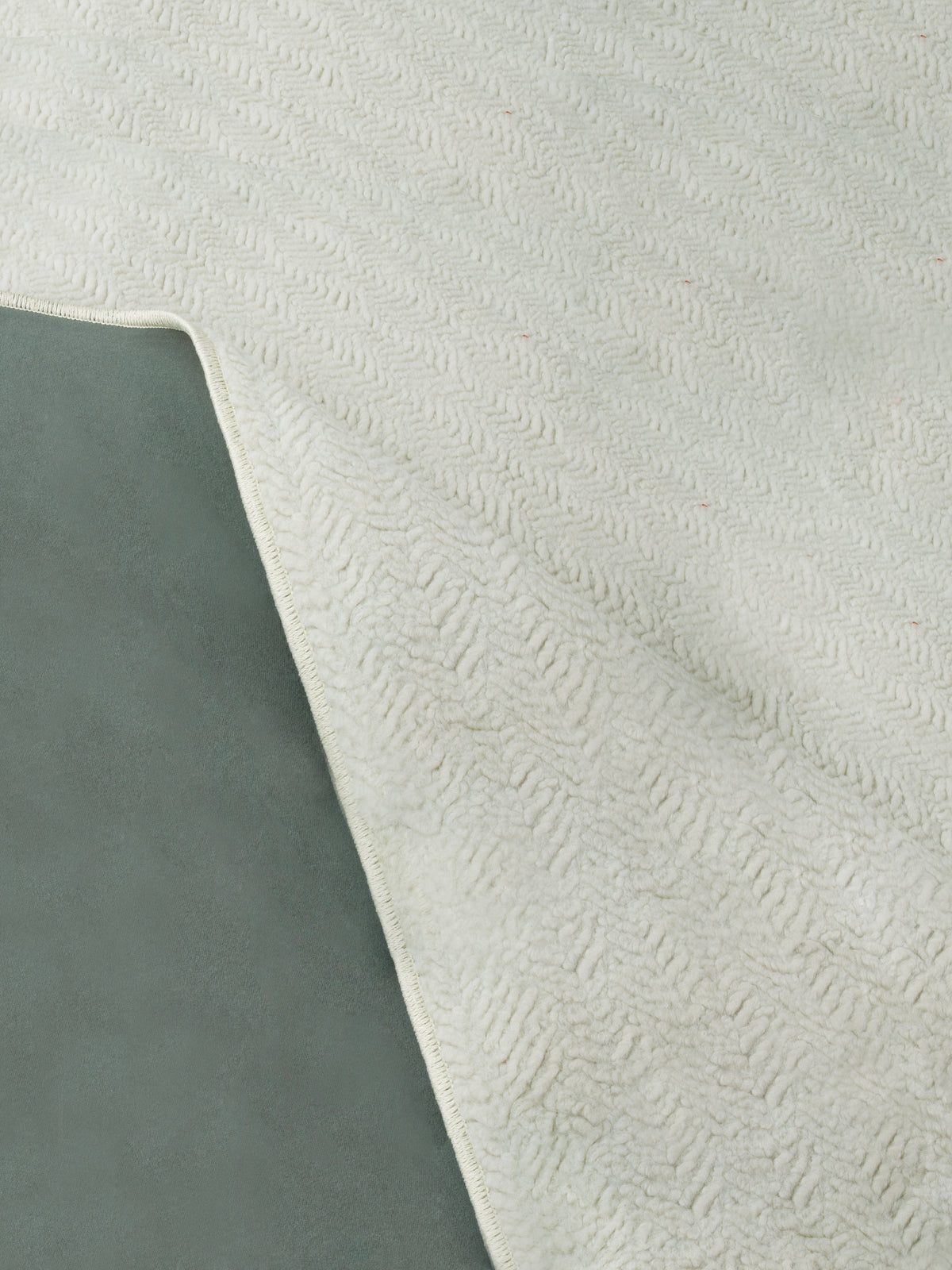 Peace Light Gray Vegan Shearling Rug