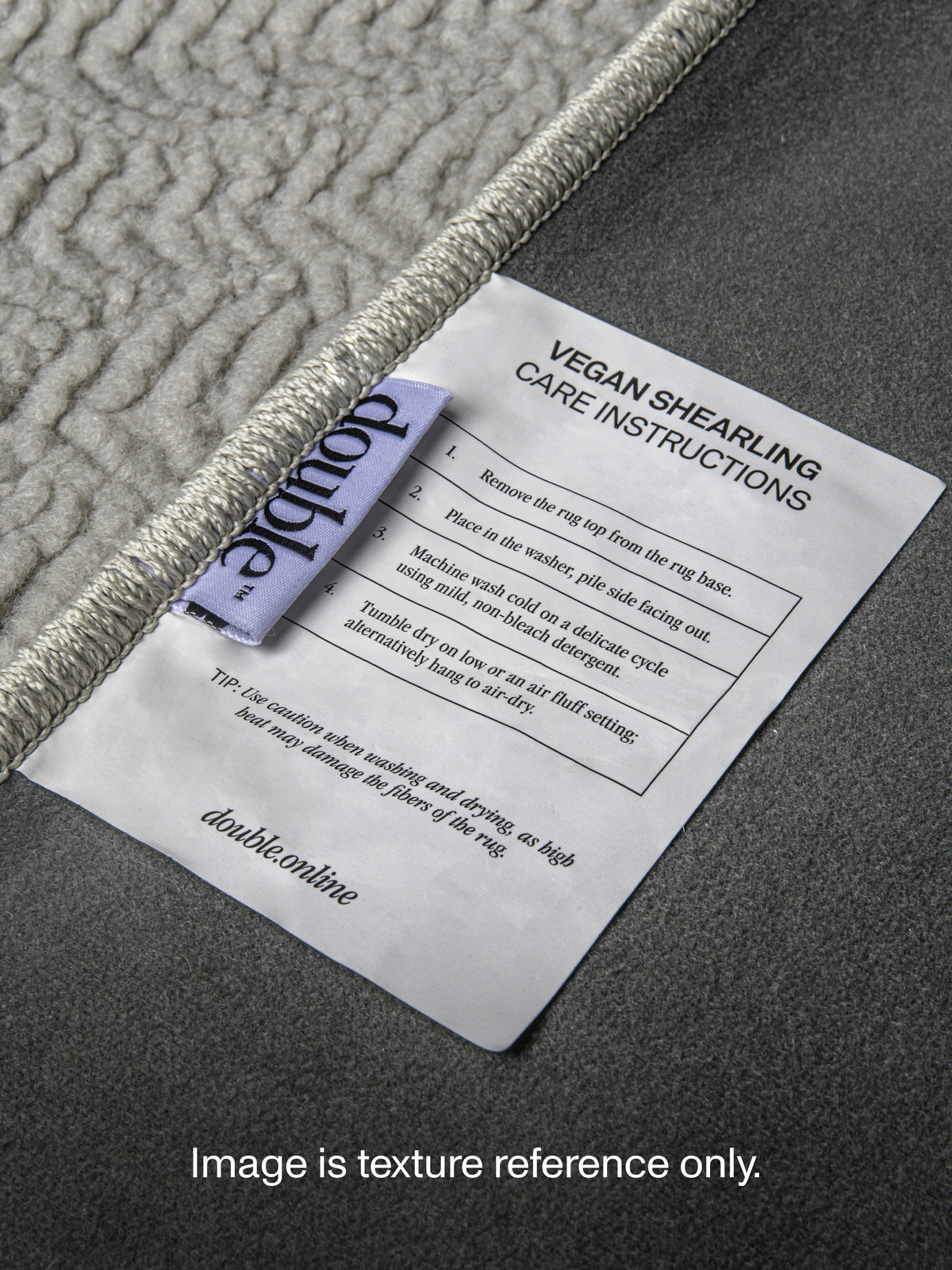 Peace Dark Tan Vegan Shearling Rug