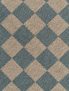 Checks Light Blue New Jute Rug