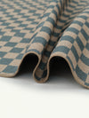 Checks Light Blue New Jute Rug