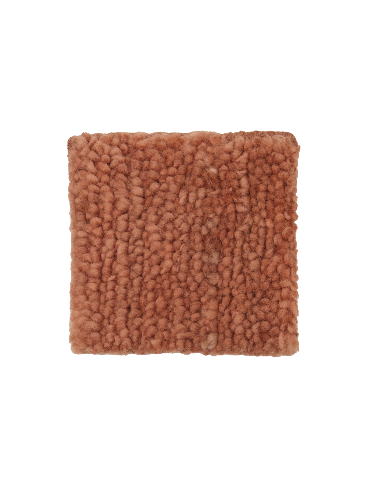 Otago Terracotta Washable Wool Berber Cut Pile Swatch