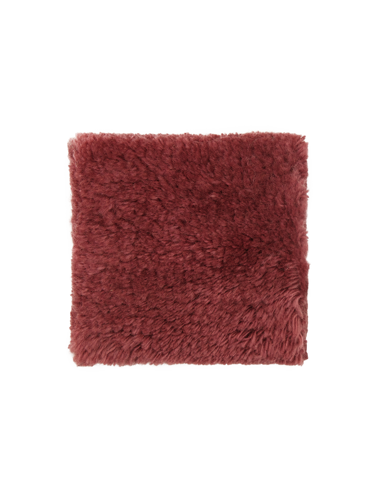 Nelson Burgundy Wine Washable Wool Fine Cut Pile Swatch
