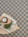 Checks Light Blue New Jute Rug